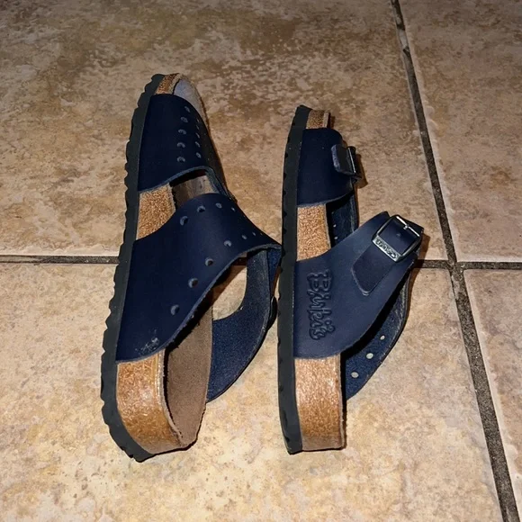 Birkenstock Birkies Navy Blue Sandals - Picture 4 of 16